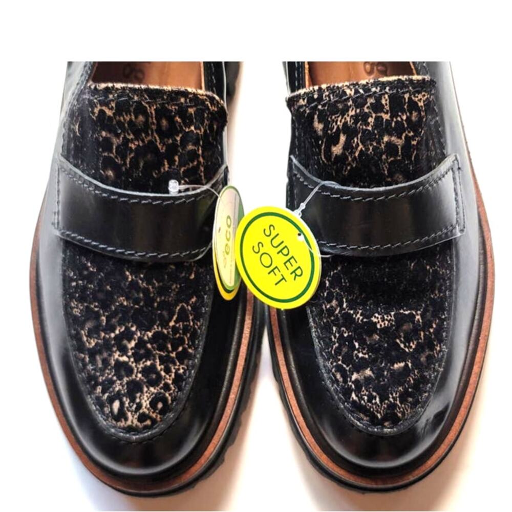 Paul Green Natasha Leopard Print Leather Loafers Size 7.5 NWOB - Picture 9 of 15